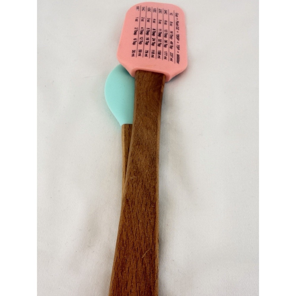Cook With Color CWC‎ Christmas Spatula Set Merry & Bright Tree Wood Handle - Picture 7 of 8